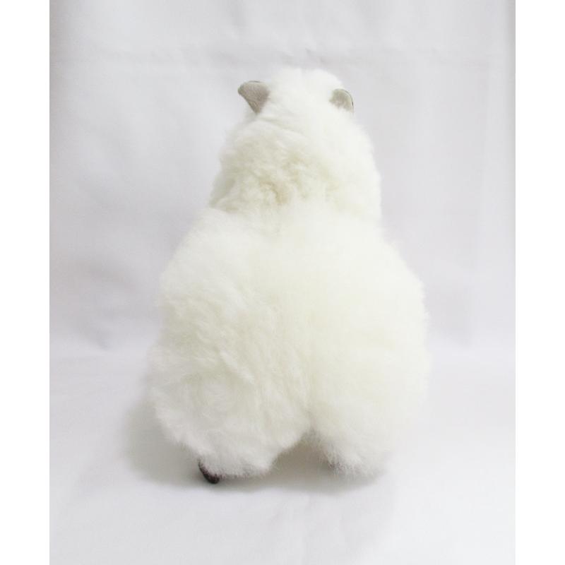 ALPACA 21cm】ふわふわアルパカのぬいぐるみ置物 高さ約21cmナチュラル