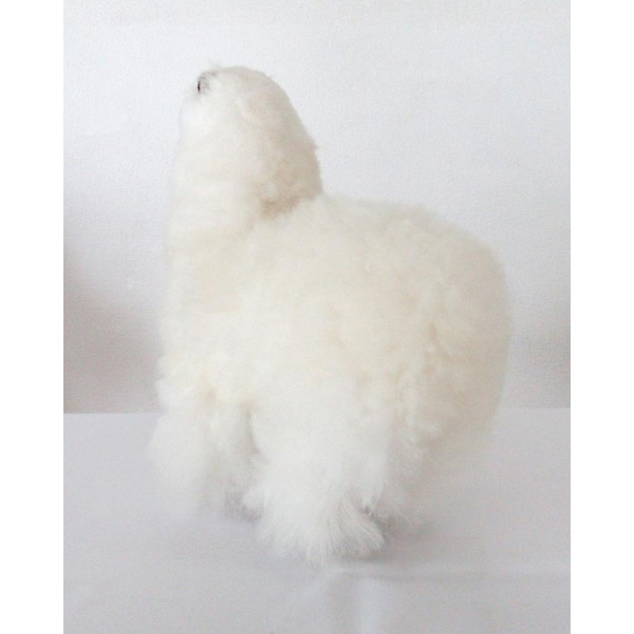 ALPACA WHITE 26cm】アルパカ ぬいぐるみ置き物 アルパカ毛 100