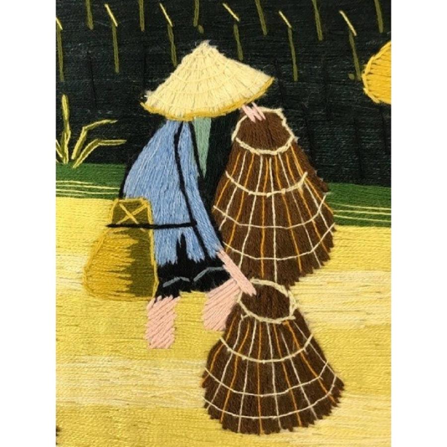 SALE 10%OFF】ベトナム 刺繍絵 全面手刺繍 刺繍画 ハンドメイド