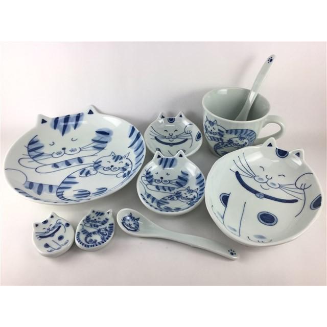有田焼 北川美宣窯 16.5cm猫三ッ足皿 招き猫 陶磁器 かわいい 猫柄 皿