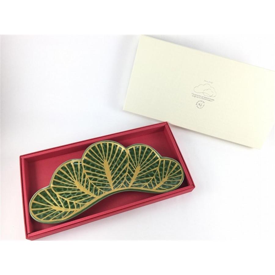 専用化粧箱入】有田焼 幸楽窯 錦金松葉形前菜皿(白(金/銀) /茶緑(金/銀