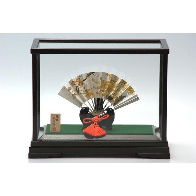 大阪長生堂 純銀 銀製 置物 扇8号 四君子 結婚祝い 賀寿 長寿祝い に