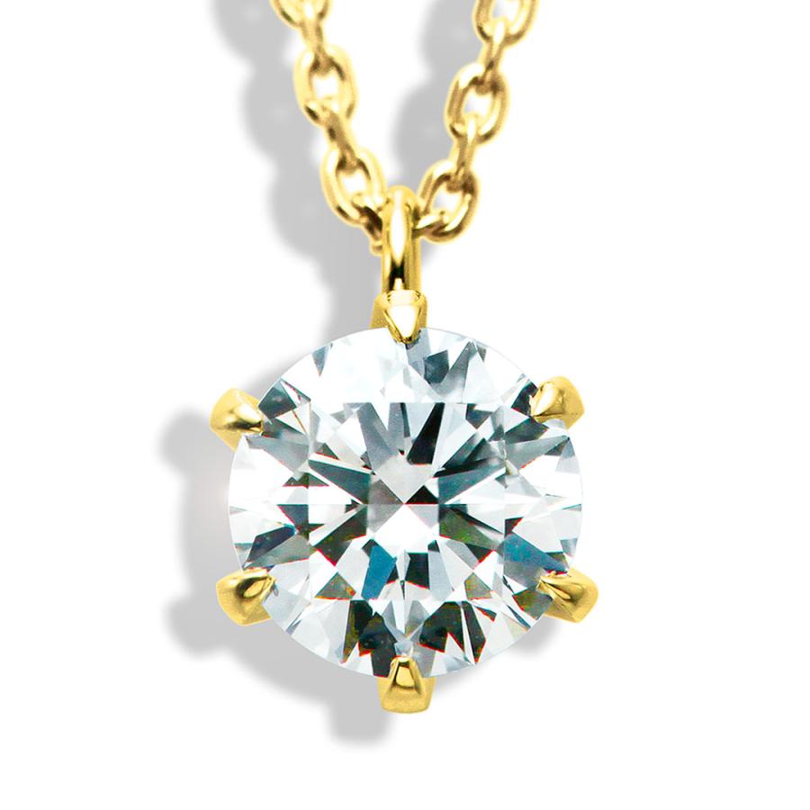 K18一粒ダイヤモンドネックレス 0.4ctUP Dカラー VS1 トリプル