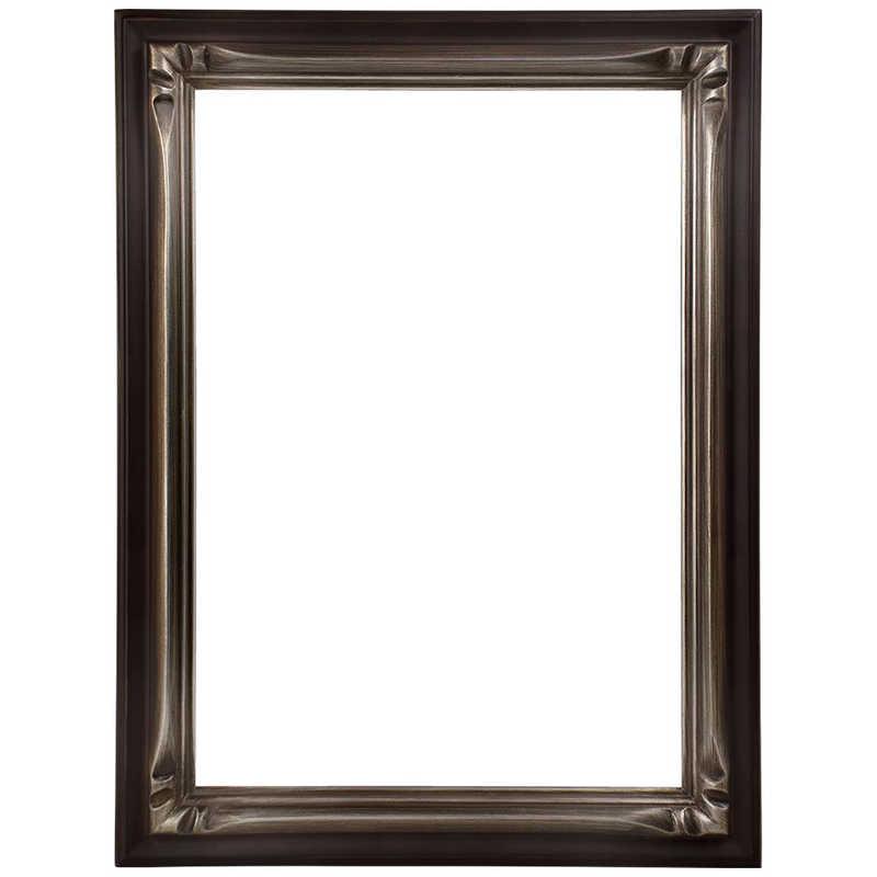 同志舎 手彫り木製額(OAサイズ) 衣笠角紋 A3(JIS) いぶし銀 キヌガサ