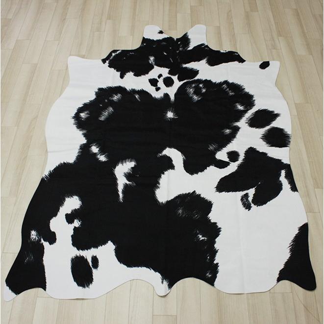 カウハイド フェイク ラグ マット 牛柄 牛革調 ゼブラ 柄 アニマル