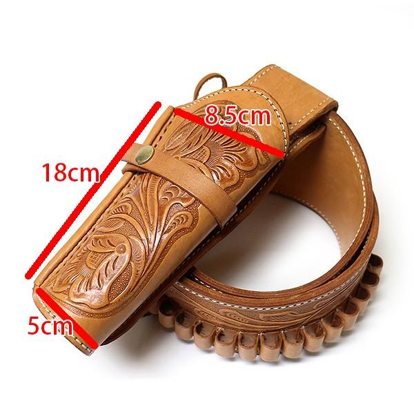 カービングレザーガンベルト 45口径用 (ワイン) GB-45W 34-42サイズ