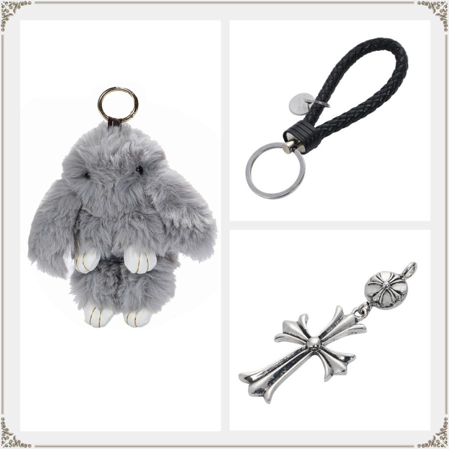 ZIYMU ジーム ラビットファー バッグチャーム うさぎ クロス チャーム