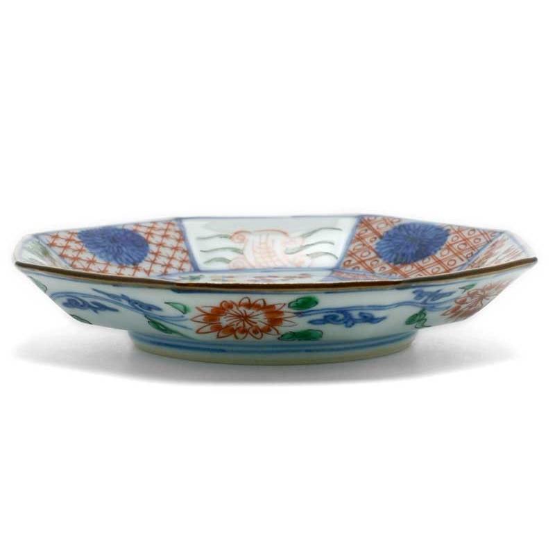 九谷焼：色絵祥瑞松竹梅皿・須田菁華《小皿・取り皿・銘々皿・14.8cm