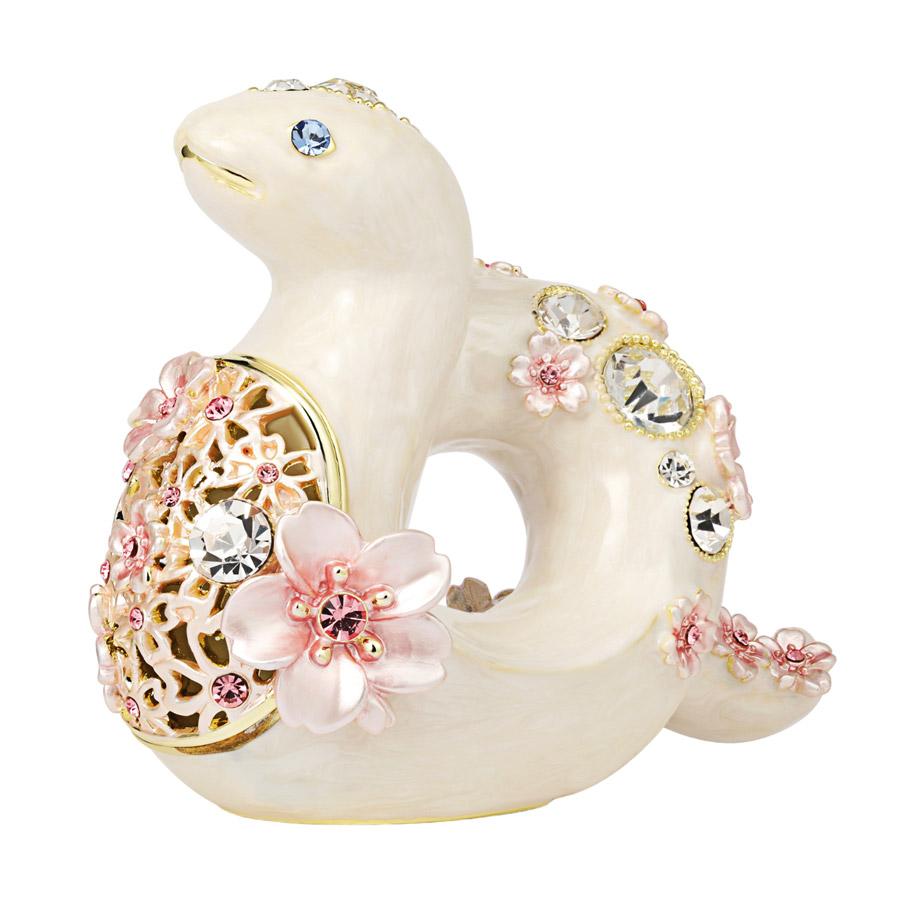 東京銀座PICALS 【正規品】＜桜小蛇＞白蛇 巳年 干支の置物 さくら