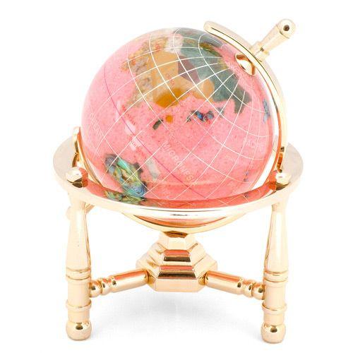 東京銀座PICALS 天然石地球儀 8cm 水晶地球儀 3脚タイプ : ピカルス