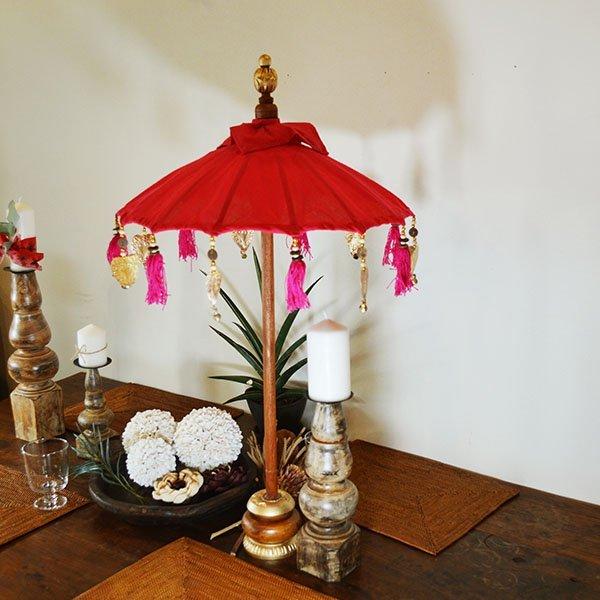 アジアン バリ 雑貨 ♪バリ島の傘オブジェ80cm 5色♪ インテリア