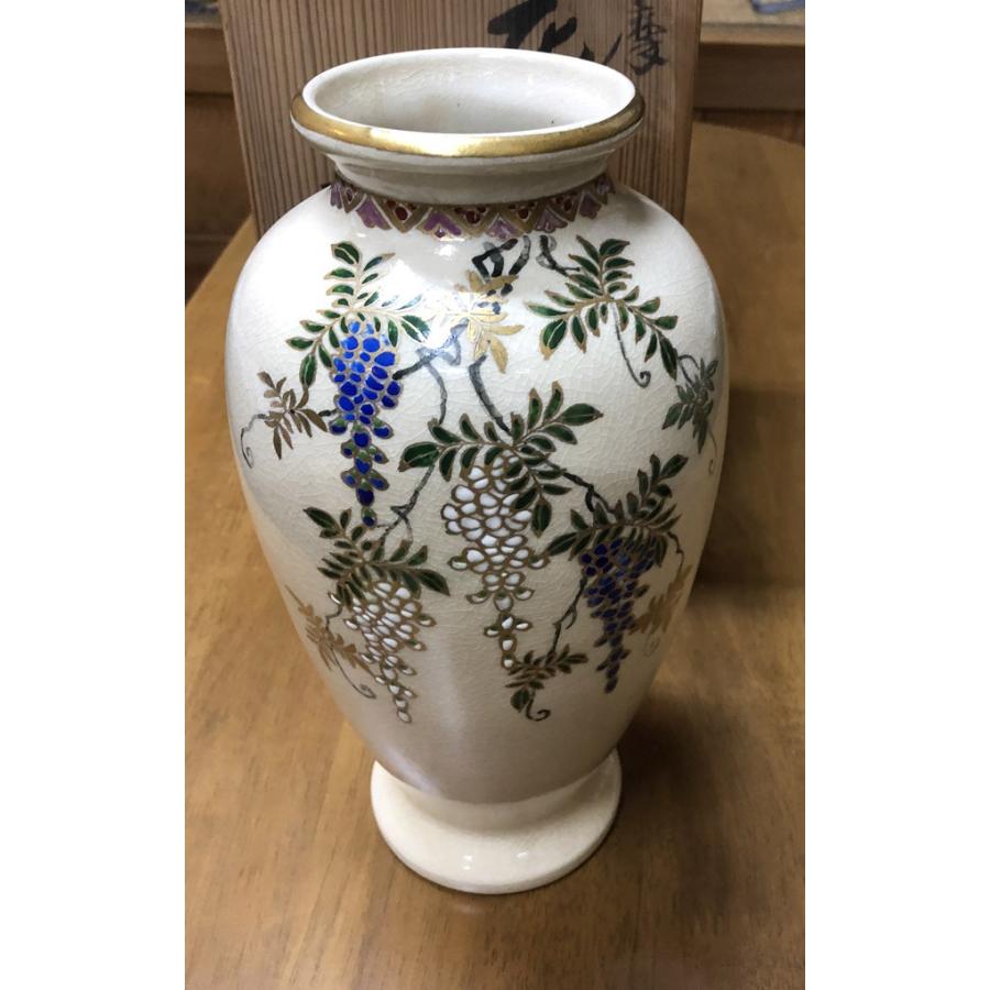 花瓶 白薩摩藤絵花瓶 原良窯 : 陶磁やない - 通販 - Yahoo!ショッピング