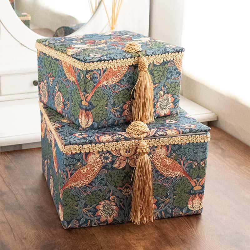 ジェニファーテイラー ボックス 2個セット いちご泥棒 収納ボックス