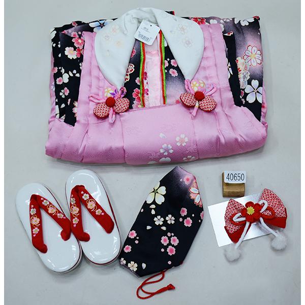 七五三 三歳 女児 被布着物セット 正絹 花うさぎ 百花繚乱 3歳 3才