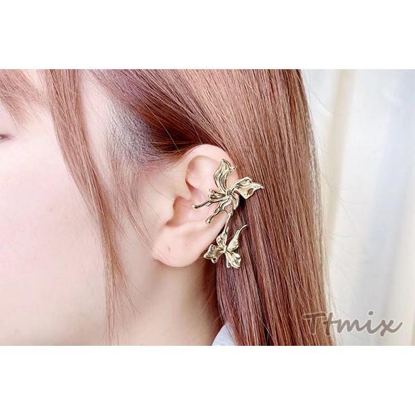 イヤーカフ 蝶 24×45mm 片耳用（1ヶ） : ビーズアンドパーツ - 通販