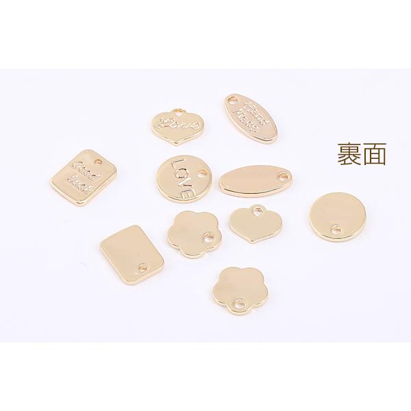 高品質メタルプレートチャーム ラウンド/オーバル/フラワー/長方形型