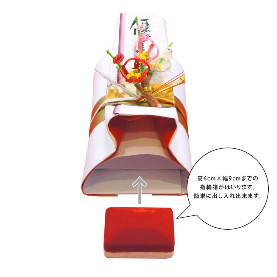 結納品セット 3品 結納金と指輪と末広（長熨斗と目録と毛氈付き