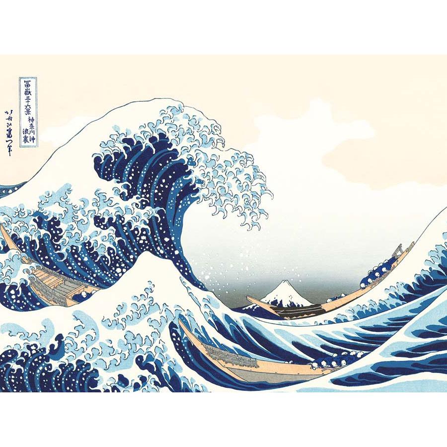 葛飾北斎 神奈川沖浪裏 富嶽三十六景 （F6サイズ）（紐・フック付