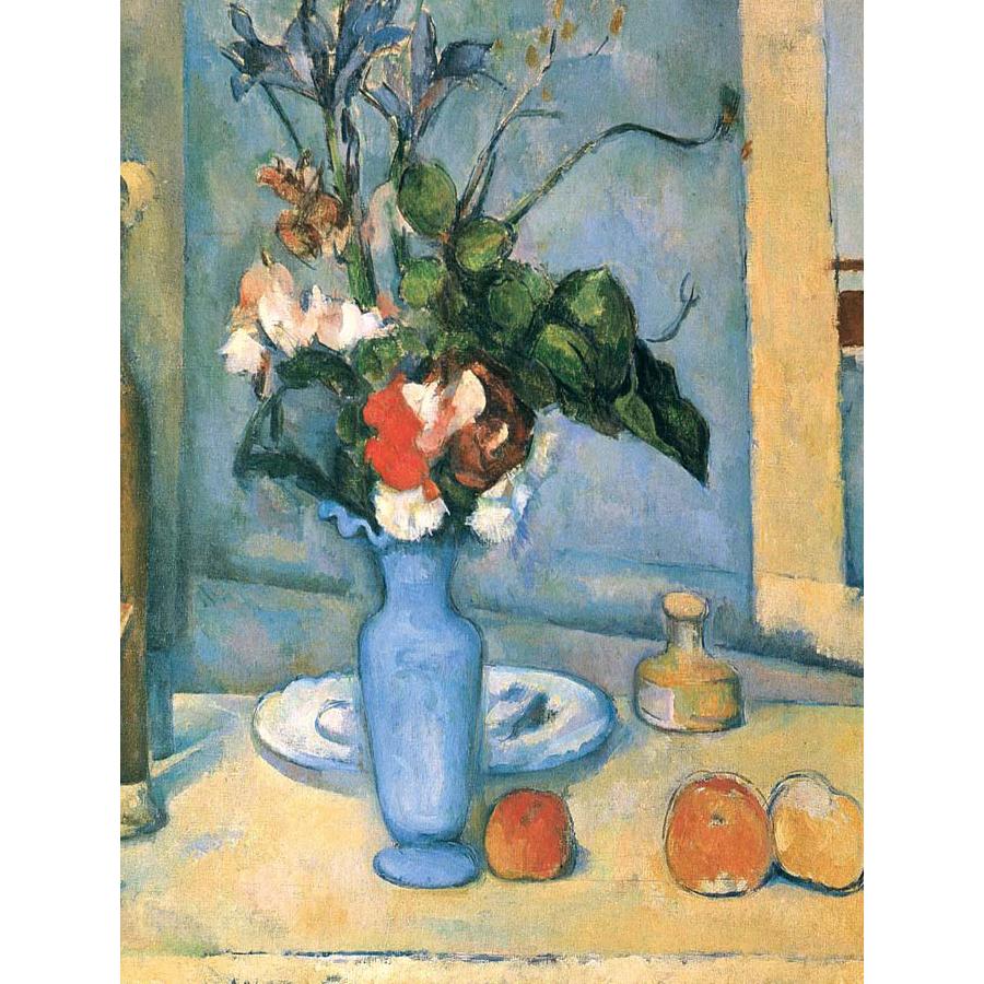 セザンヌ 青い花瓶 （F6サイズ）（紐・フック付） 約縦52×横42cm