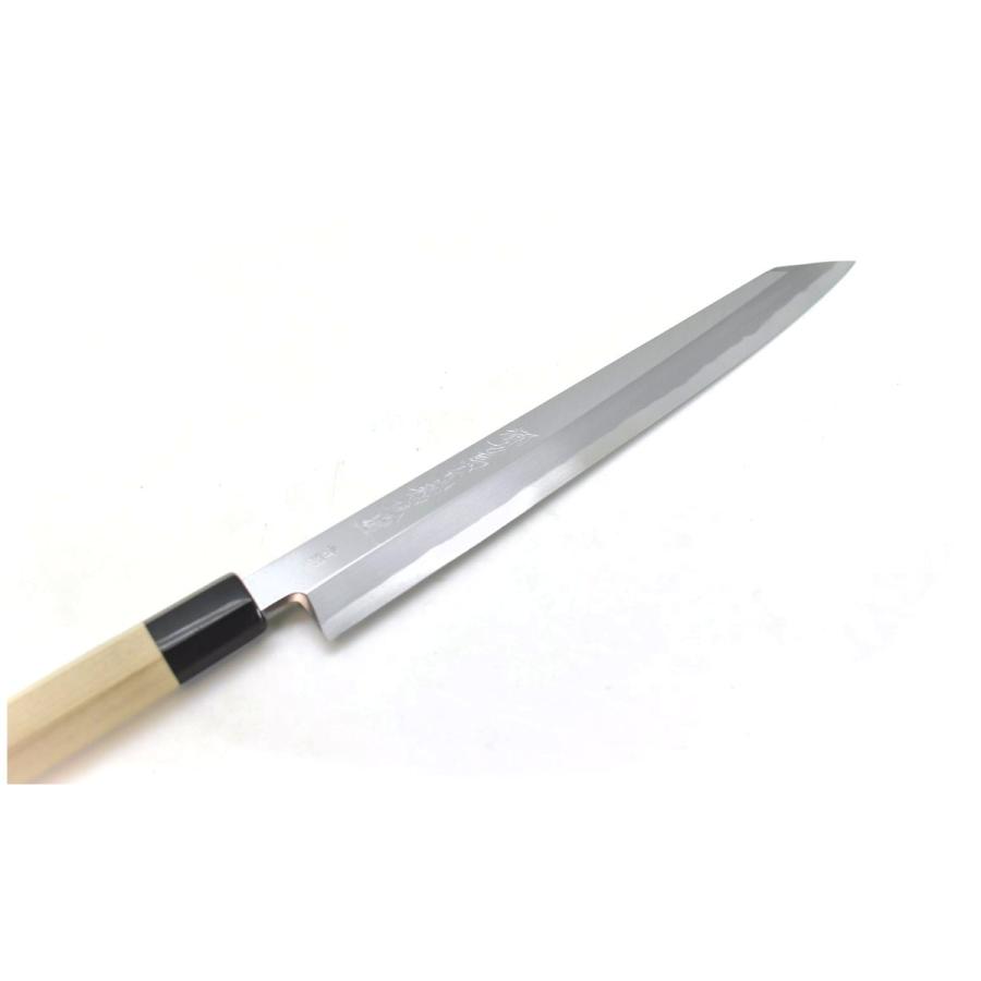 義弘《青霞シリーズ》安来鋼青2号 本霞研 切付柳刃 300 mm【水牛八角柄