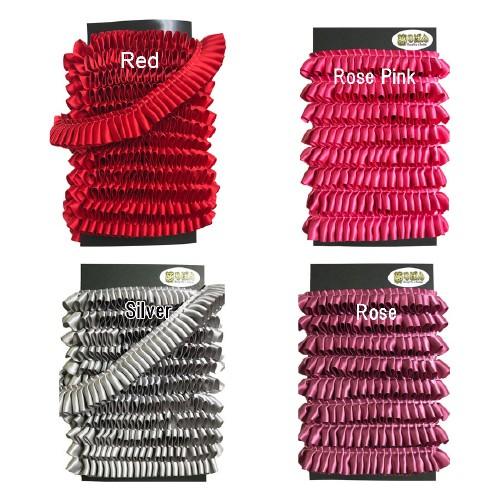 ロゼットリボン用フリル 高品質 両面サテン 巾25mm 2m おしゃれ