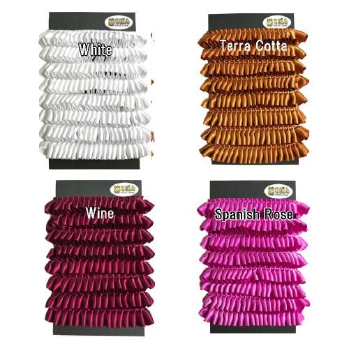 ロゼットリボン用フリル 高品質 両面サテン 巾25mm 2m おしゃれ