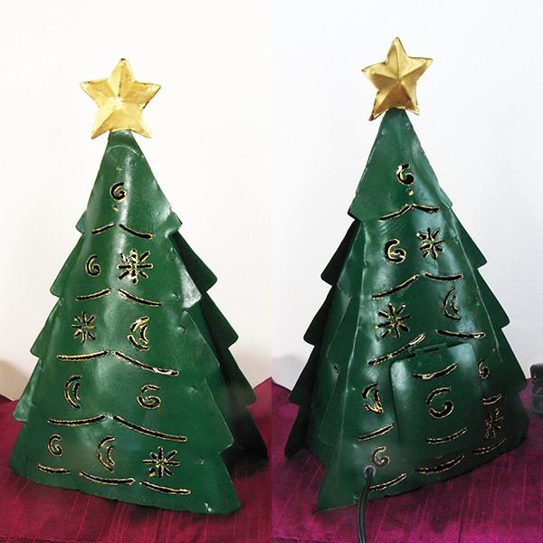 ランプ クリスマスツリー ブリキ インテリア雑貨 ブリキスタンド