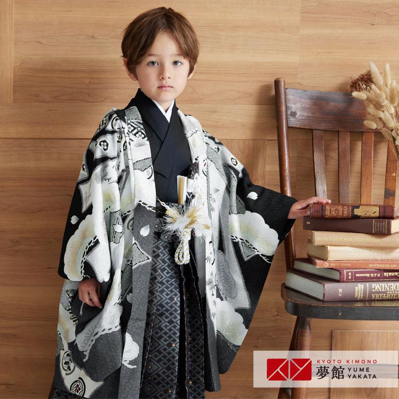 七五三 着物 レンタル 753 5歳 男の子 華徒然 ブランド着物 黒熨斗束