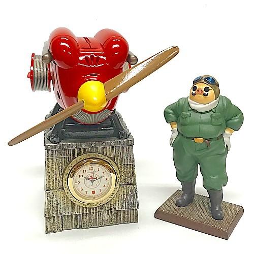 ジブリ グッズ 紅の豚 サボイアS.21試作戦闘艇置時計 ポルコ・ロッソ