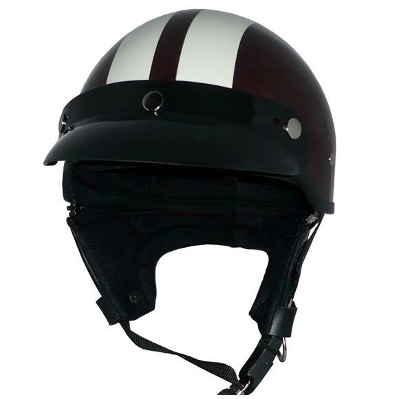 ザワキタ ZK-600 バイザー付きハーフジェット(ブラウン/アイボリー