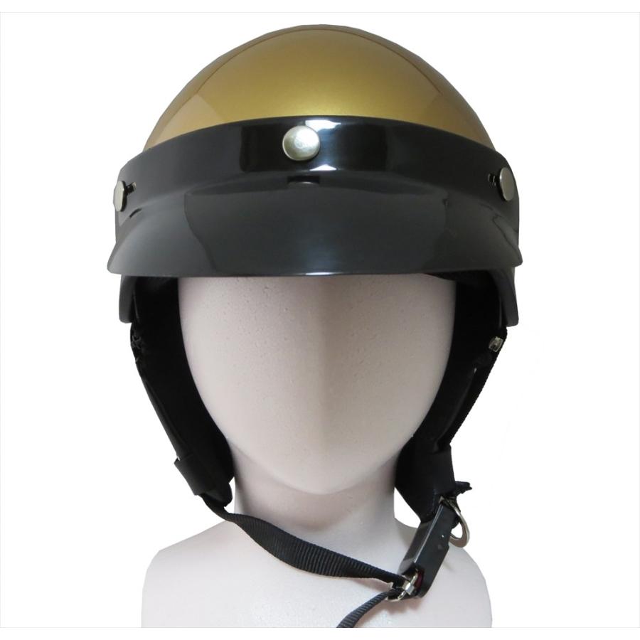 ザワキタ ZK-600 バイザー付きハーフジェット(ゴールド）特別塗装色 SG