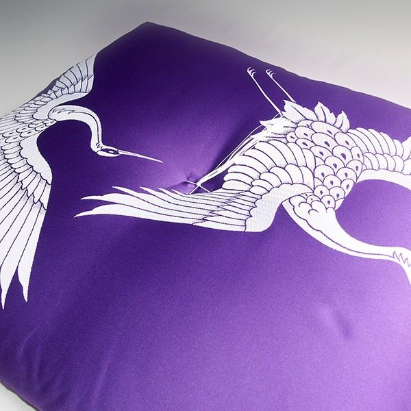 座布団 送料無料 緞子判 65x69cm 国産 お祝い 鶴寿 長寿 慶事 敬老