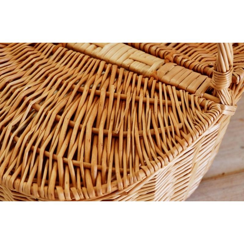 ピクニックバスケット L 大きい レトロ 可愛い ふた付き ナチュラル