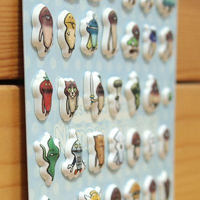 なめこ栽培キット ミニぷくシール（ブルー）45113/ちょいぷっくり