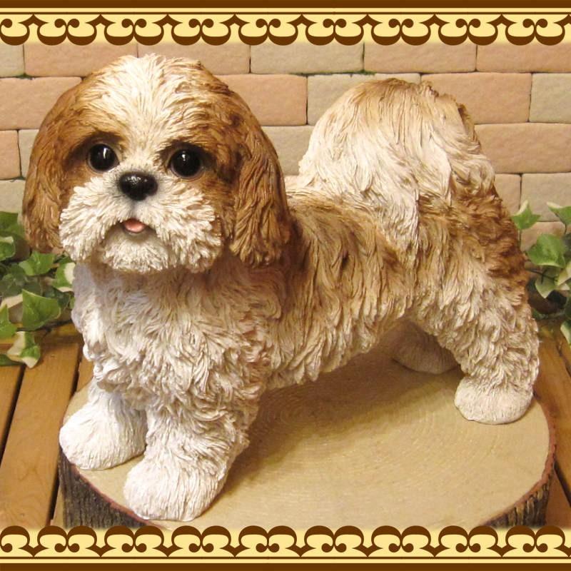 置物 動物 可愛い 犬の置物 シーズー ラージサイズ リアル フィギュア