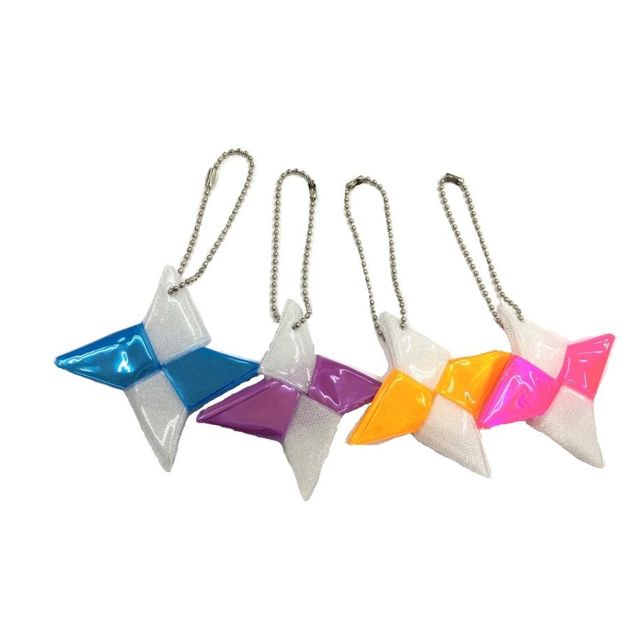 反射 折り紙 手裏剣 リフレクター キッド【 交通安全グッズ 】メール便