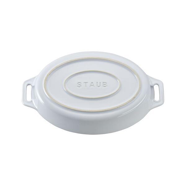 Staub（ストウブ） オーブン皿 オーバル 23cm ホワイト セラミック