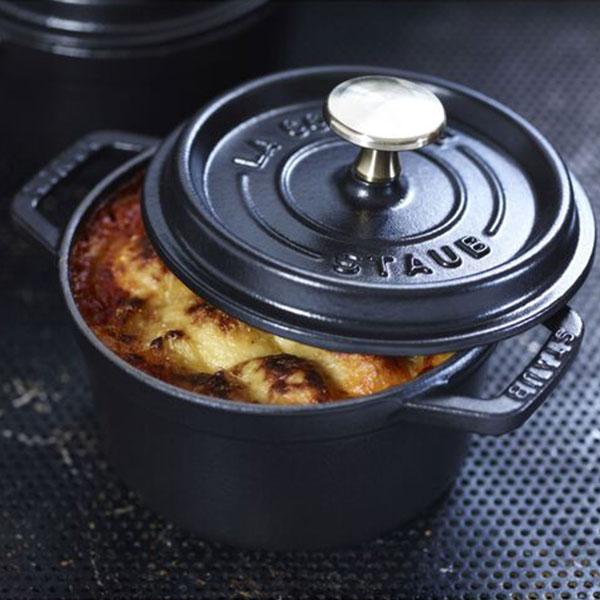 Staub（ストウブ） 鍋 ピコ・ココット ラウンド 14cm ブラック 生涯