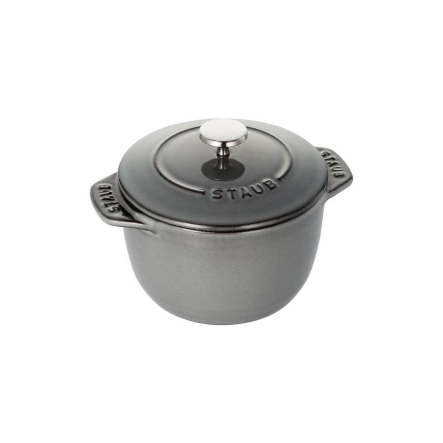 Staub（ストウブ） 鍋 ラ・ココット de GOHAN Sサイズ グレー 生涯保証