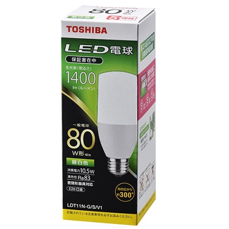 TOSHIBA LED電球 LDT11L-G/S/V1 （電球色） ×1個 東芝ライテック LED