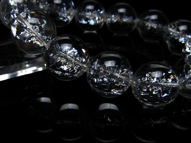 アイリスクォーツ 虹入り レインボークラック水晶 ブレスレット 18mm