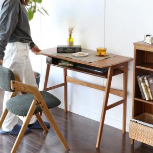 デスク 天然木タモ突板デスク 幅150cm 奥行45cm 引出し 北欧風 長机