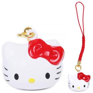 ハローキティ こうのとりキティ 根付けストラップ ピンク＆ブルー