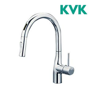 KVK KM6071ECHS KVK シングルシャワー付混合栓(センサー付) 撥水 : 住