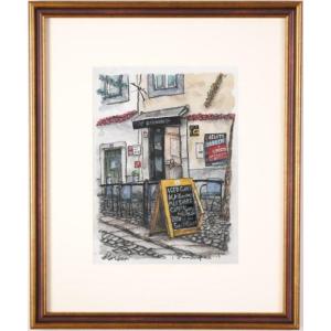 高橋文平 アルブルケルケ スペイン 絵画 風景画 自動車 ルノー4 水彩画