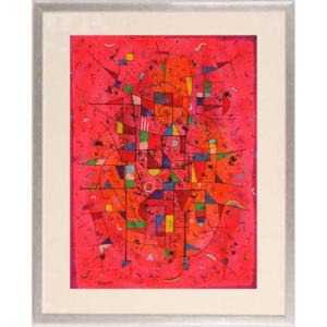 抽象画 絵画 現代アート 水彩画 若松愛子 works L-6 インテリア