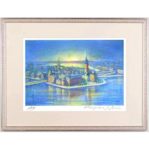 ヒロ・ヤマガタ 兼六園 絵画 風景画 石川県金沢市 インテリア シルク