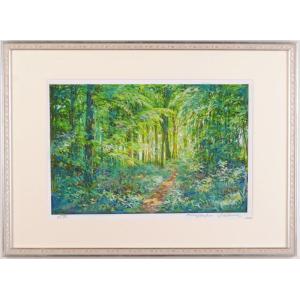 フランス 絵画 風景画 古城 絵 インテリア 水彩画 石井清