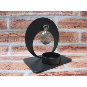 懐中時計スタンド ブラック横開き懐中時計ディスプレイスタンド : AK