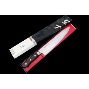 美品｜佑成 牛刀 300mm 440鋼 モリブデン鋼 鍔付き柄 箱付 KN02-A9389